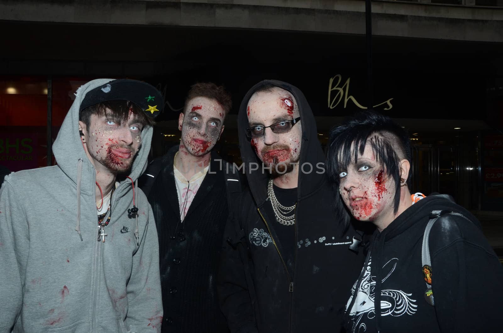 People Attending The Annual Zombie Walk London 8th October 2011 by harveysart