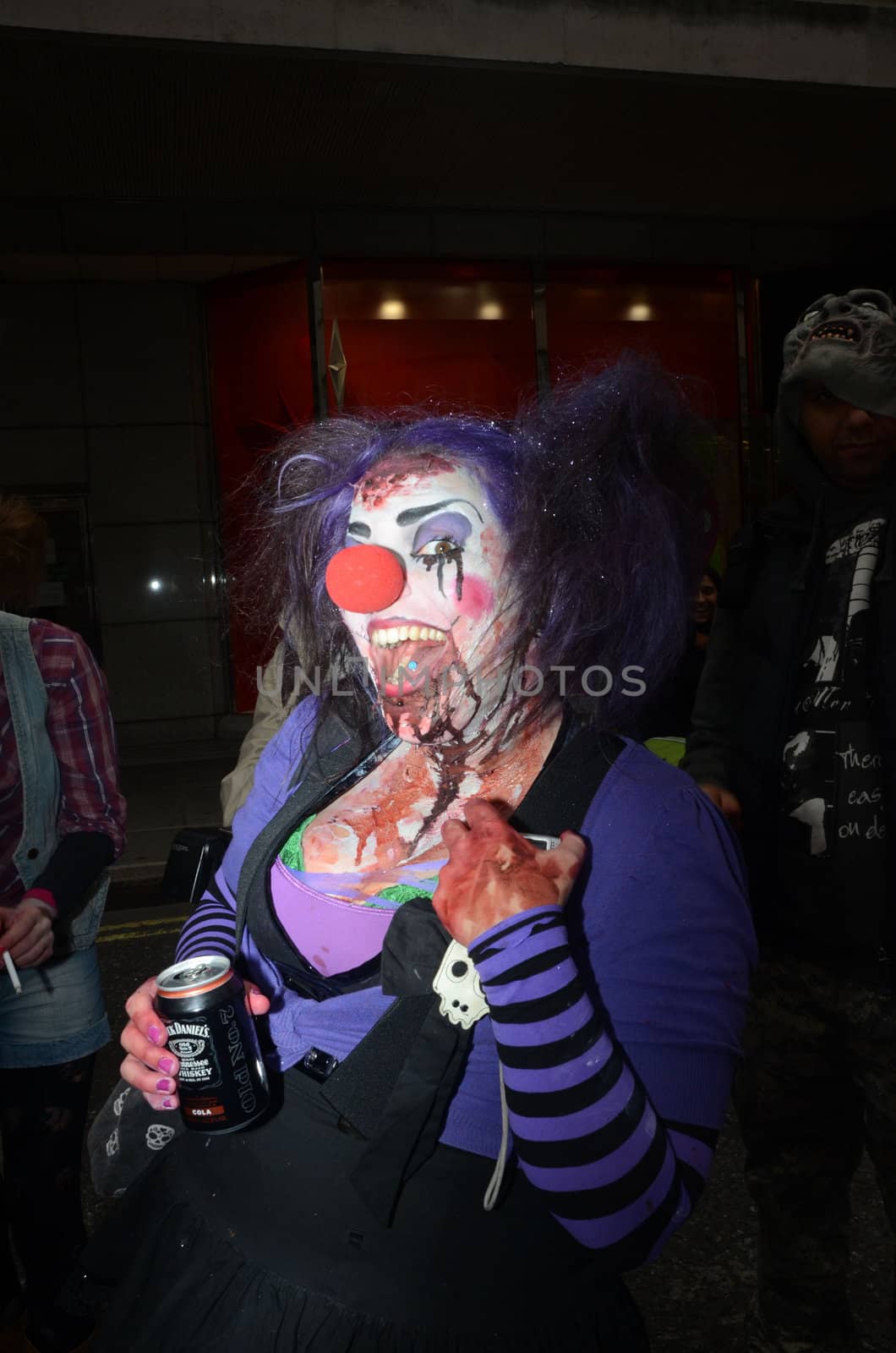 London - October 8: People Attending The Annual Zombie Walk London October 8th, 2011 in London, England.