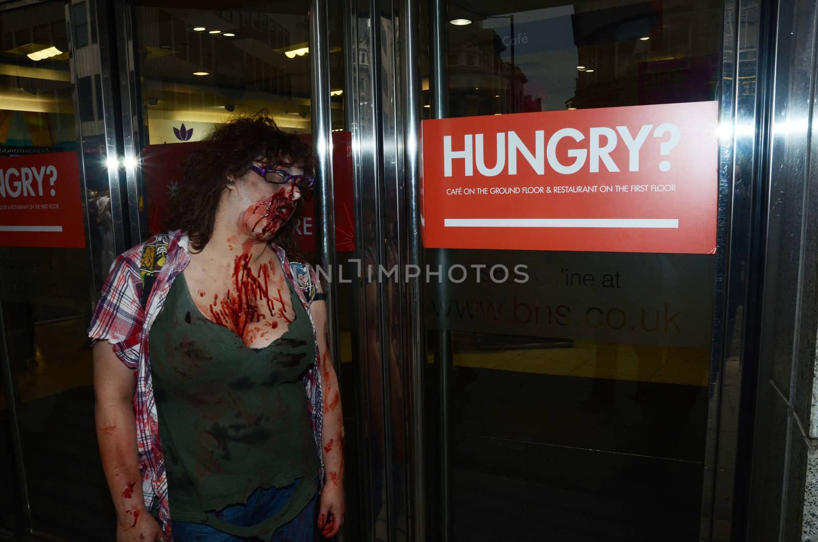 London - October 8: People Attending The Annual Zombie Walk London October 8th, 2011 in London, England.