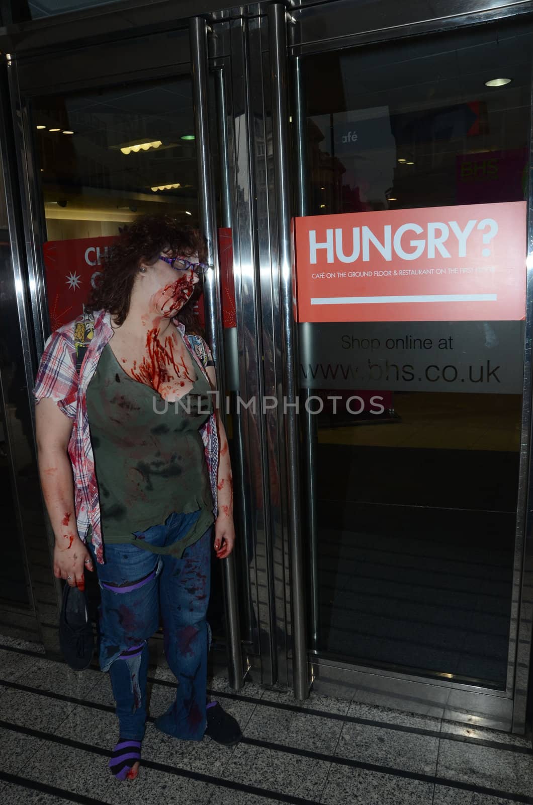 London - October 8: People Attending The Annual Zombie Walk London October 8th, 2011 in London, England.
