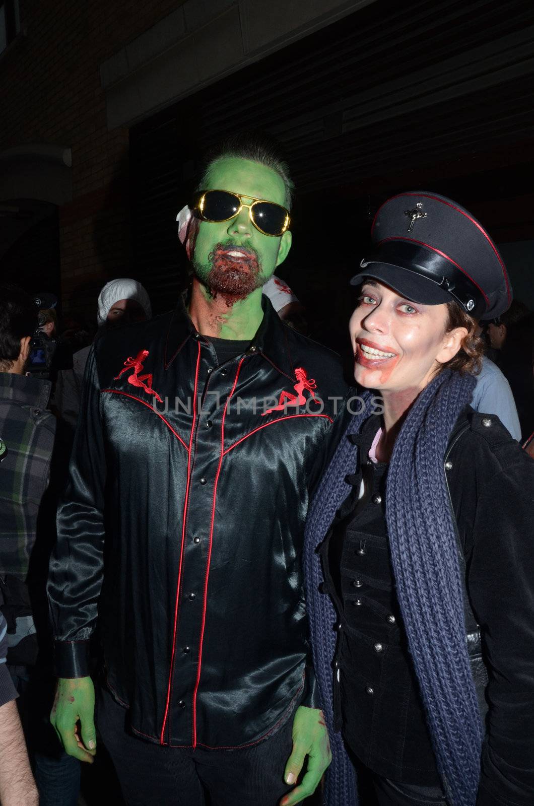 London - October 8: People Attending The Annual Zombie Walk London October 8th, 2011 in London, England.