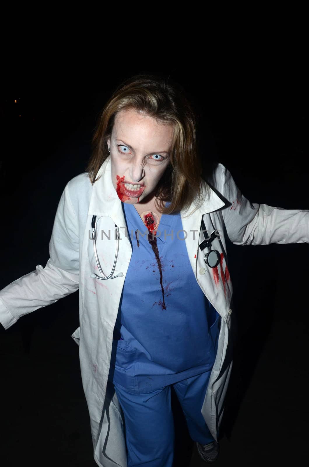London - October 8: People Attending The Annual Zombie Walk London October 8th, 2011 in London, England.
