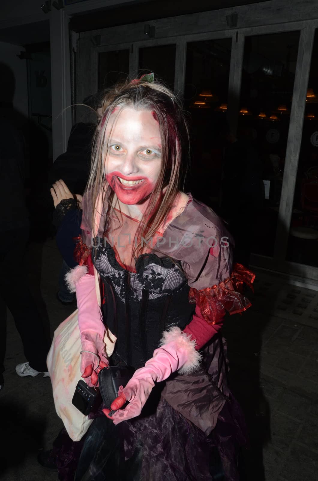 London - October 8: People Attending The Annual Zombie Walk London October 8th, 2011 in London, England.