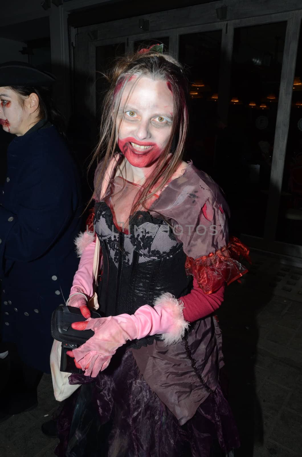 London - October 8: People Attending The Annual Zombie Walk London October 8th, 2011 in London, England.