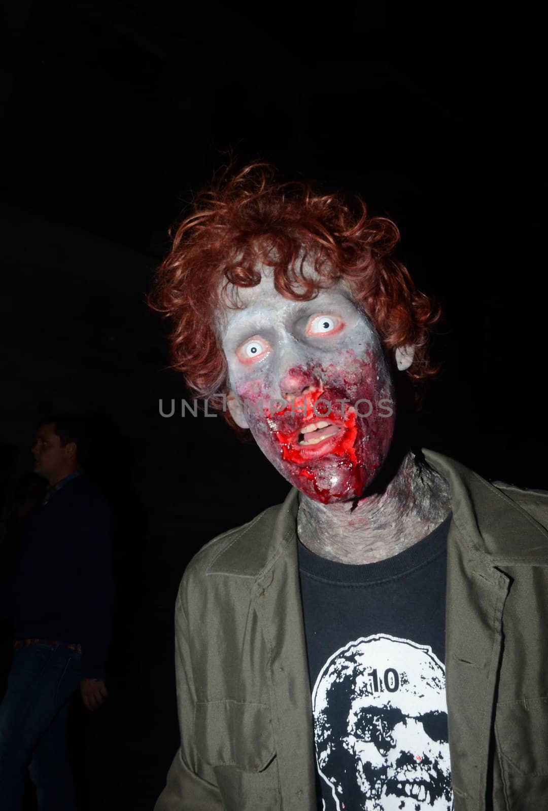 London - October 8: People Attending The Annual Zombie Walk London October 8th, 2011 in London, England.