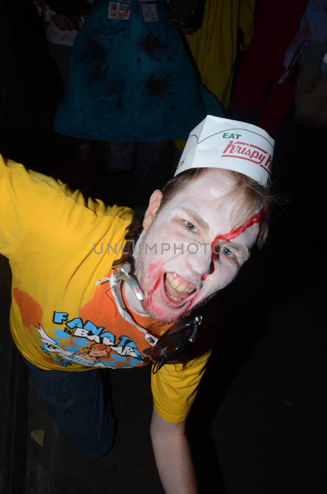 London - October 8: People Attending The Annual Zombie Walk London October 8th, 2011 in London, England.