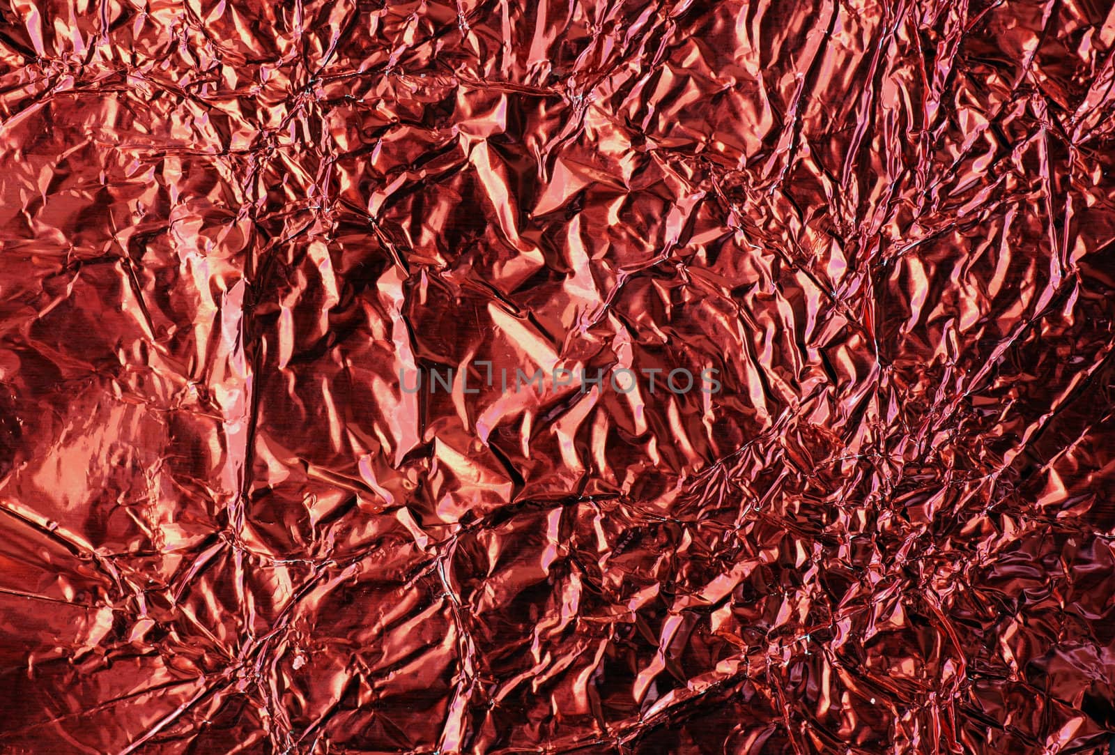 Wrinkled red foil by Mirage3