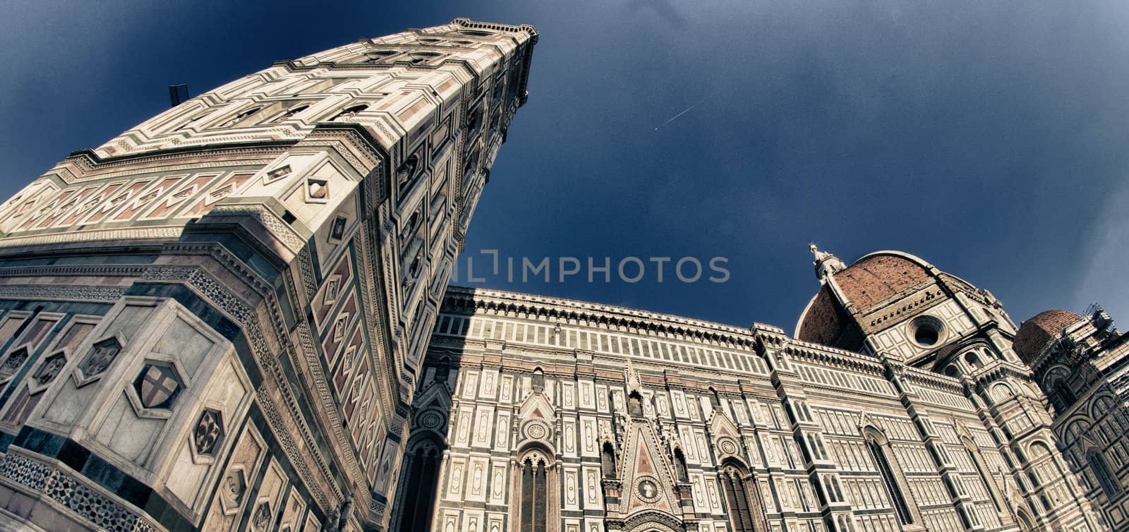 Architectural detail of Piazza del Duomo in Florence, Italy