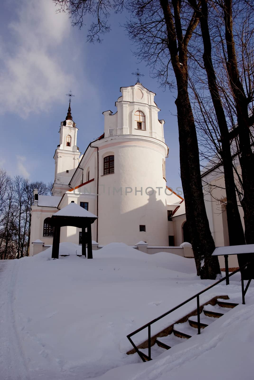 Vilnius Kalvary Church of the Holy Cross in winter