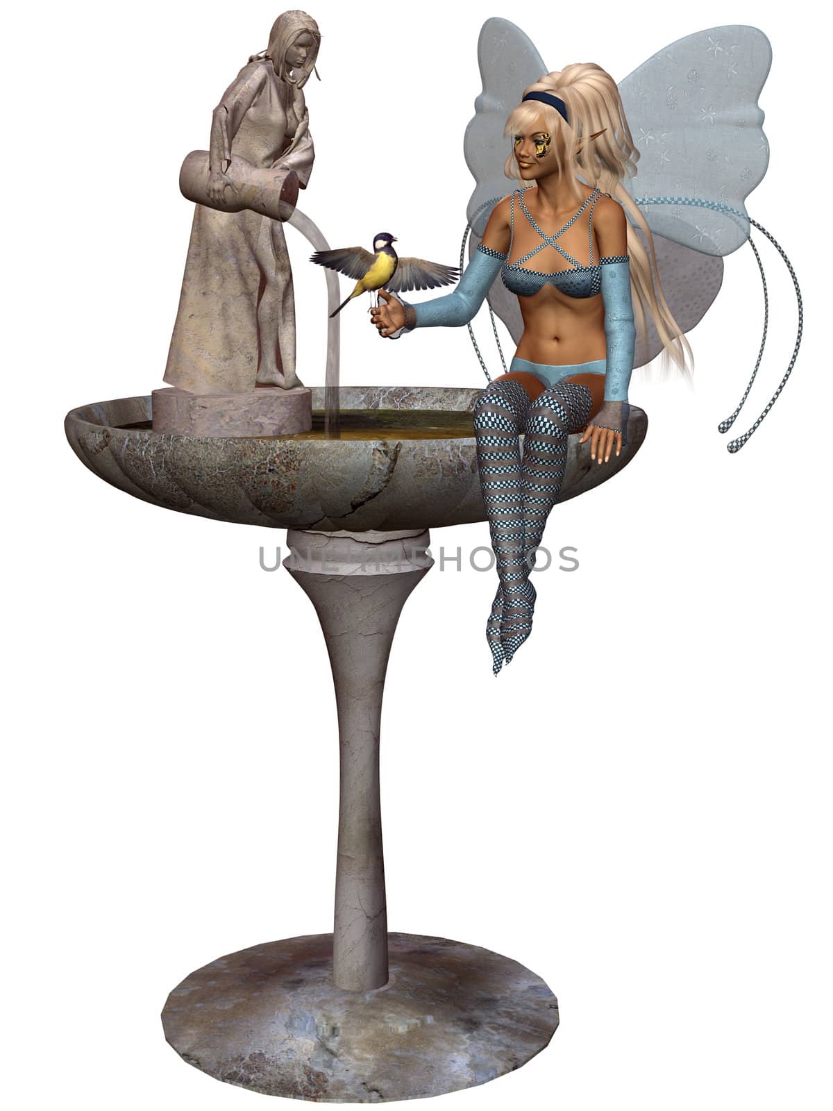 a fairy at the fountain by gatterwe