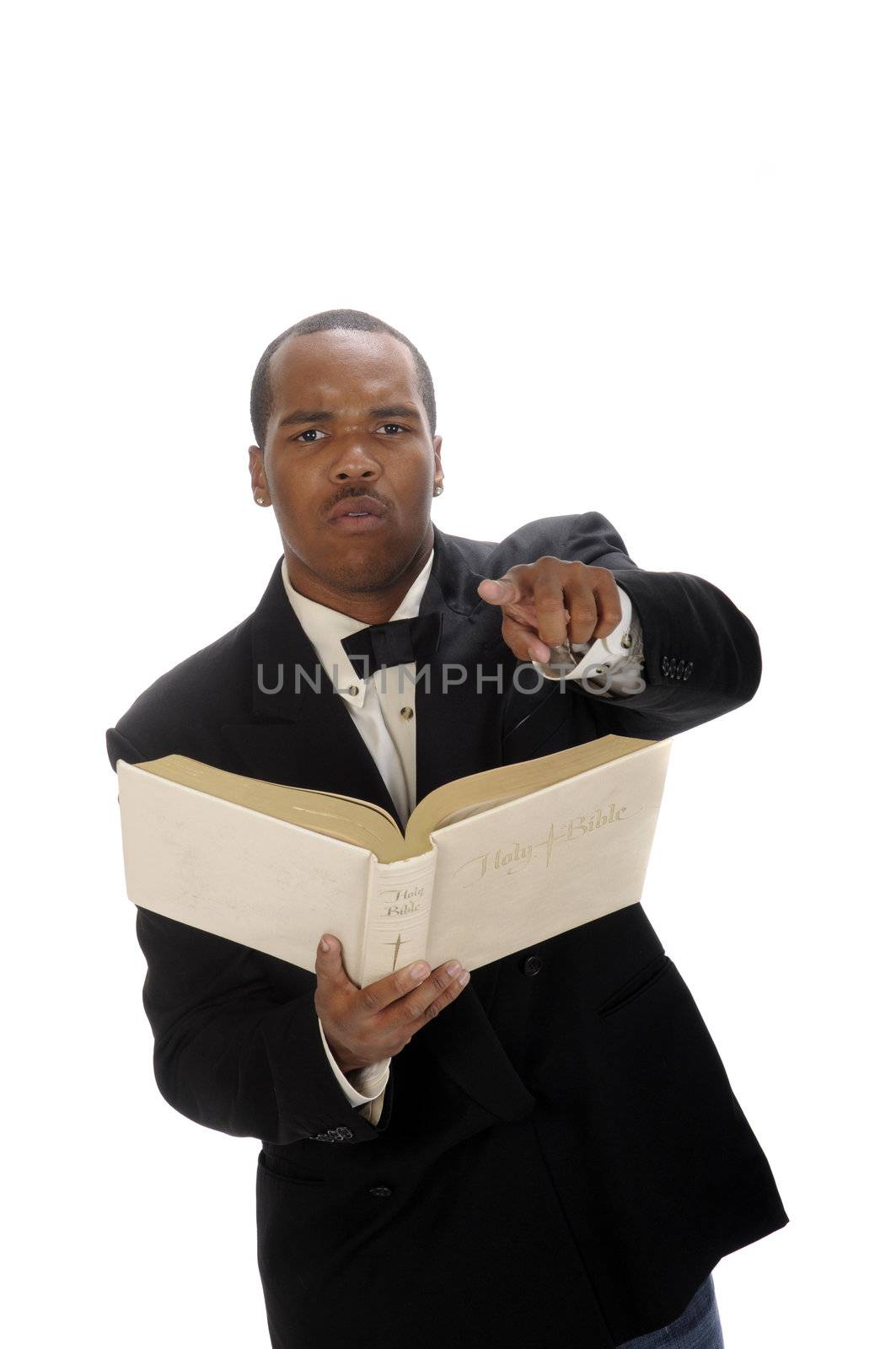 African American preacher giving sermon by jeffbanke