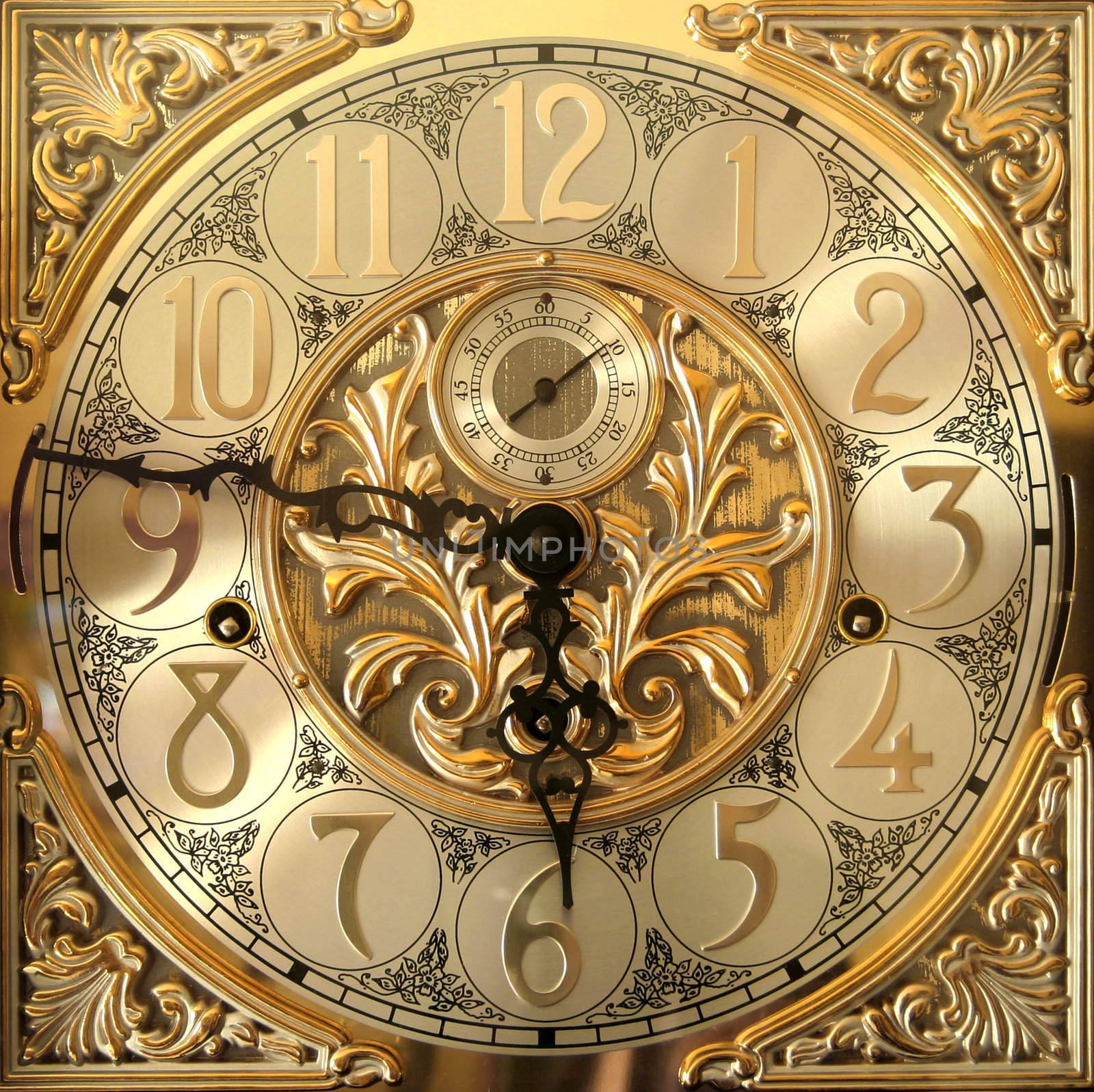 Elegant grandfather clock face by jarenwicklund