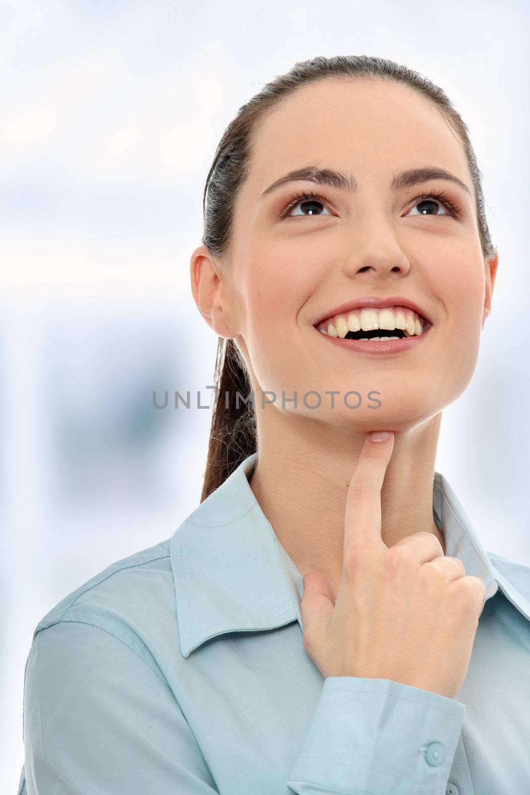 Young happy businesswoman