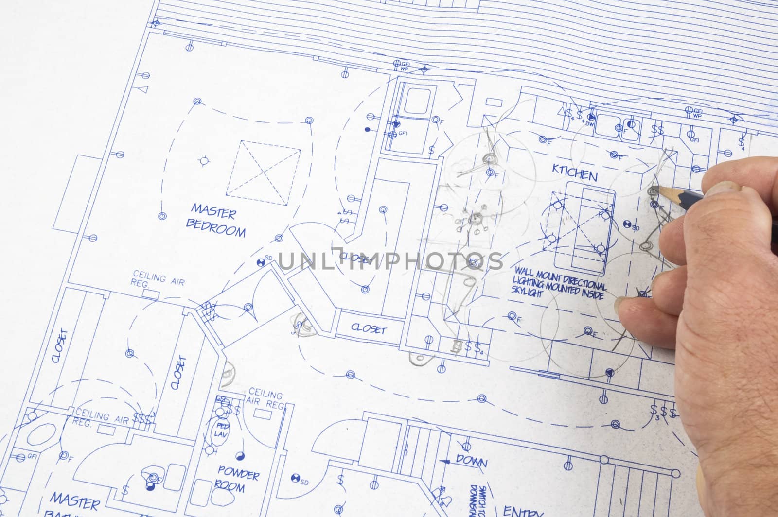 Architect making changes to house plans