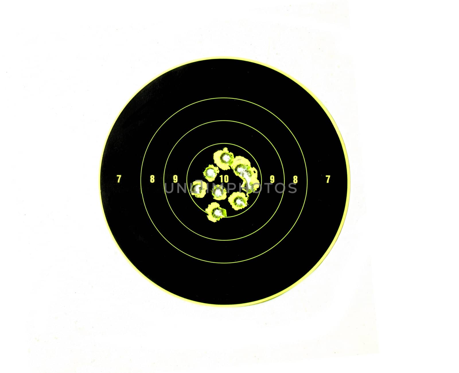 bullet holes in targets displaying precision shooting and demonstrating accuracy of firearm