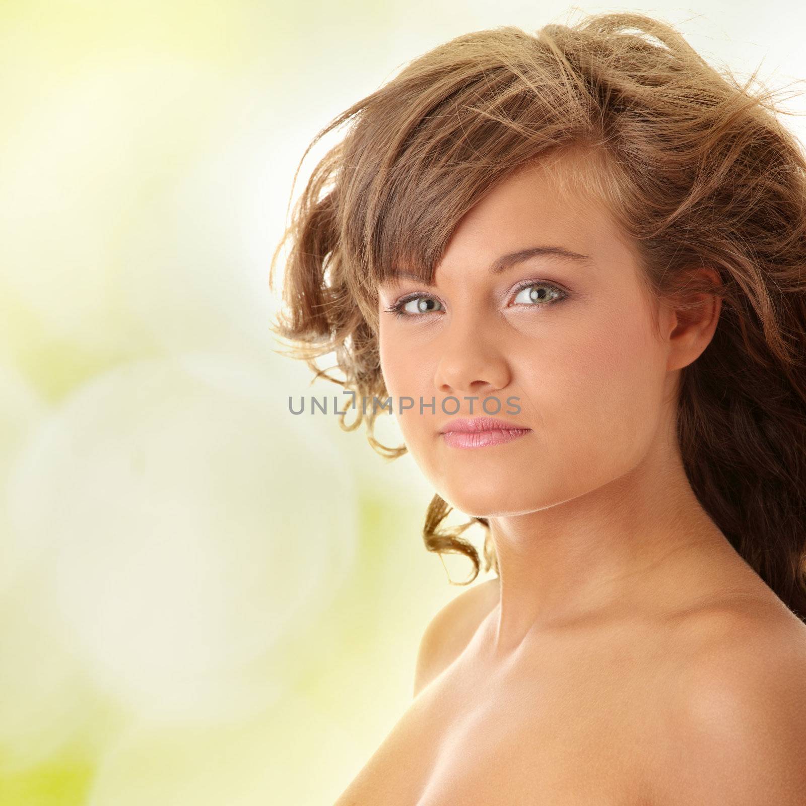 Close-up, portrait of a beautiful woman by BDS