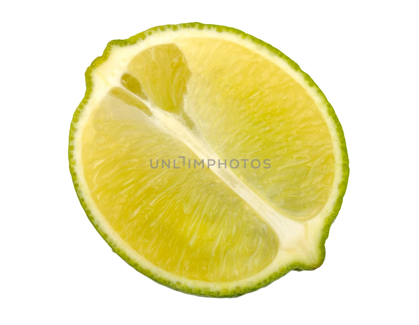 half lime isolated on a white background