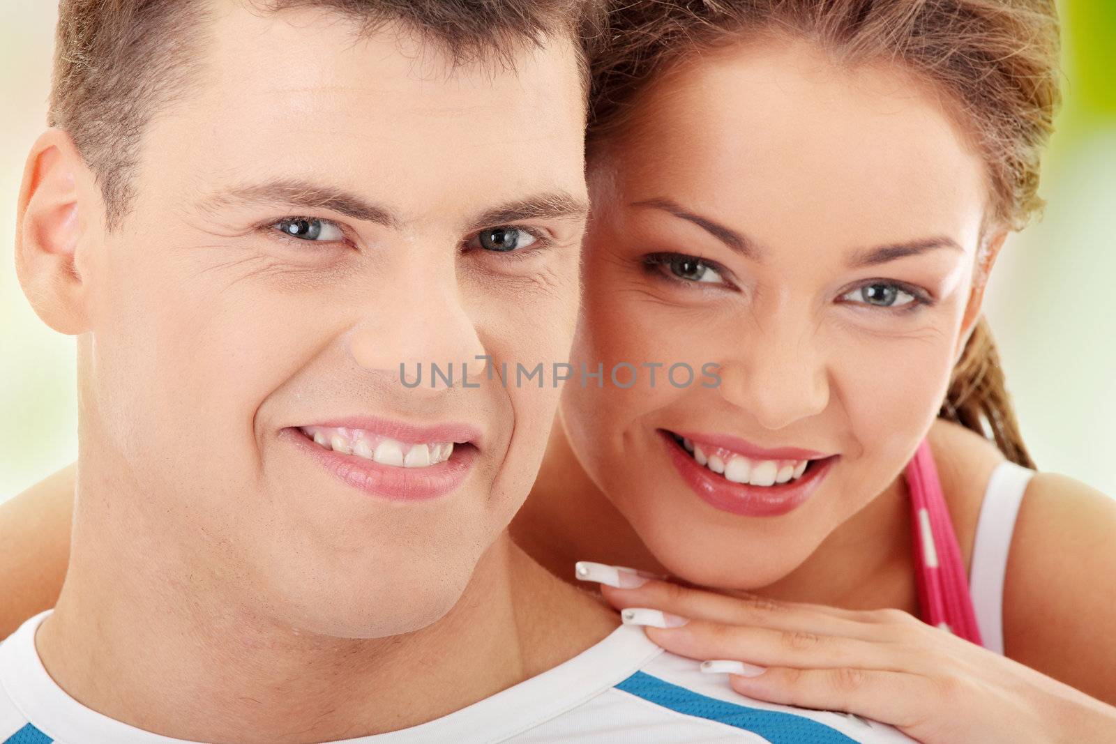 Portrait of a beautiful happy young couple.