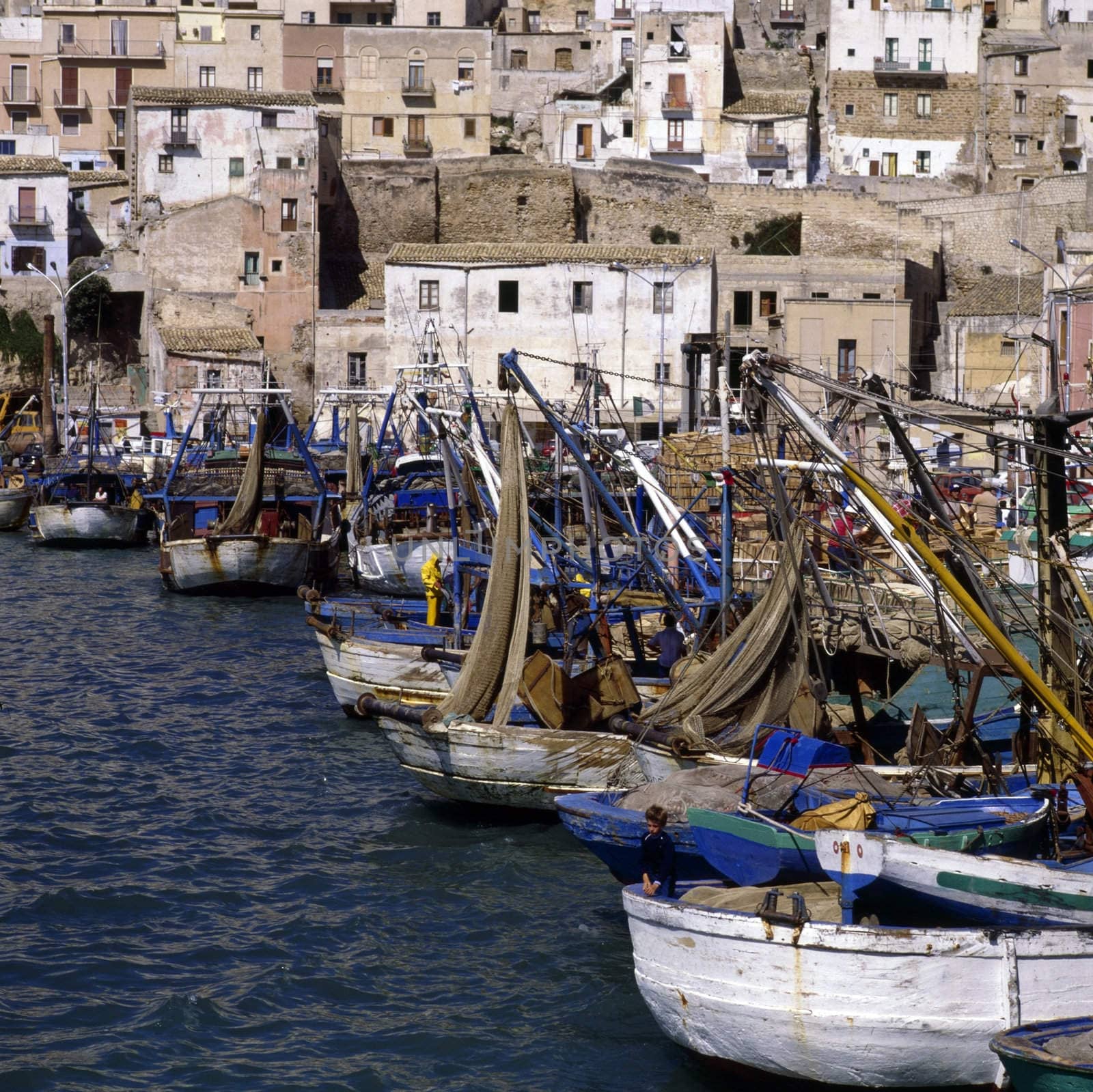 Harbor in Sciacca in Sicily