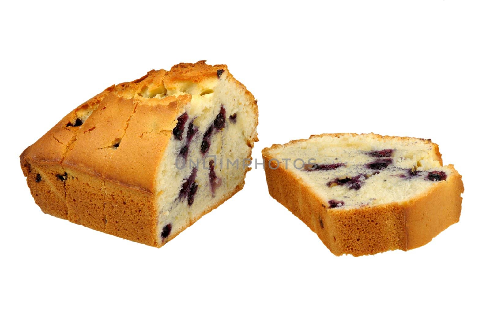 sliced blueberry pie isolated on a white background