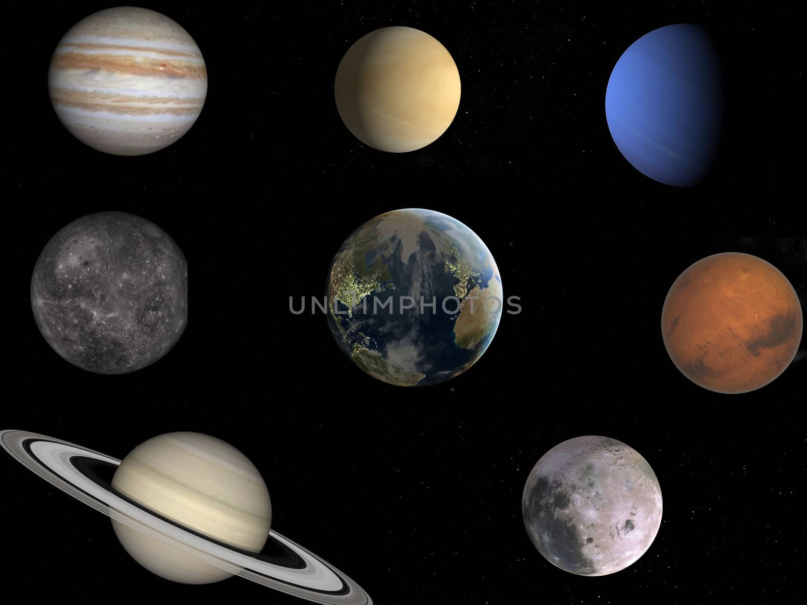 the planets of the solar system
