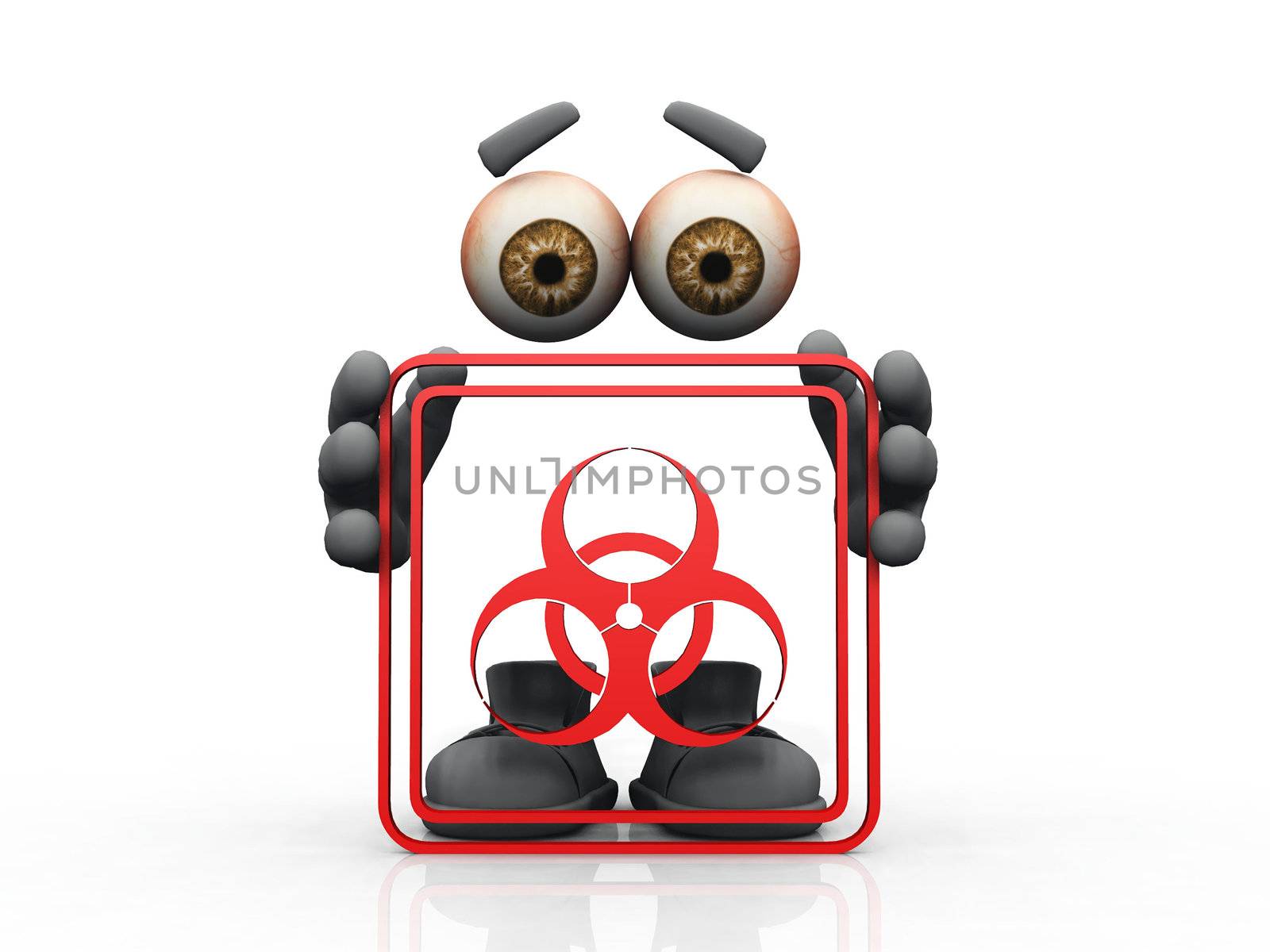 biohazard symbol on a white background 
 by njaj