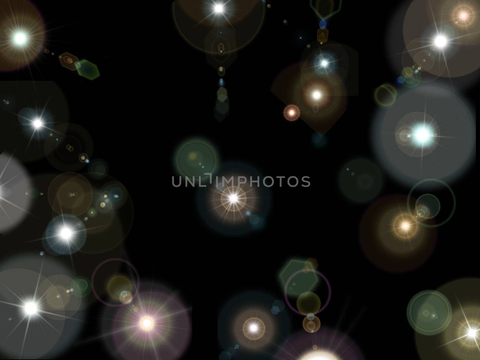 the stars and lights on a black background by njaj