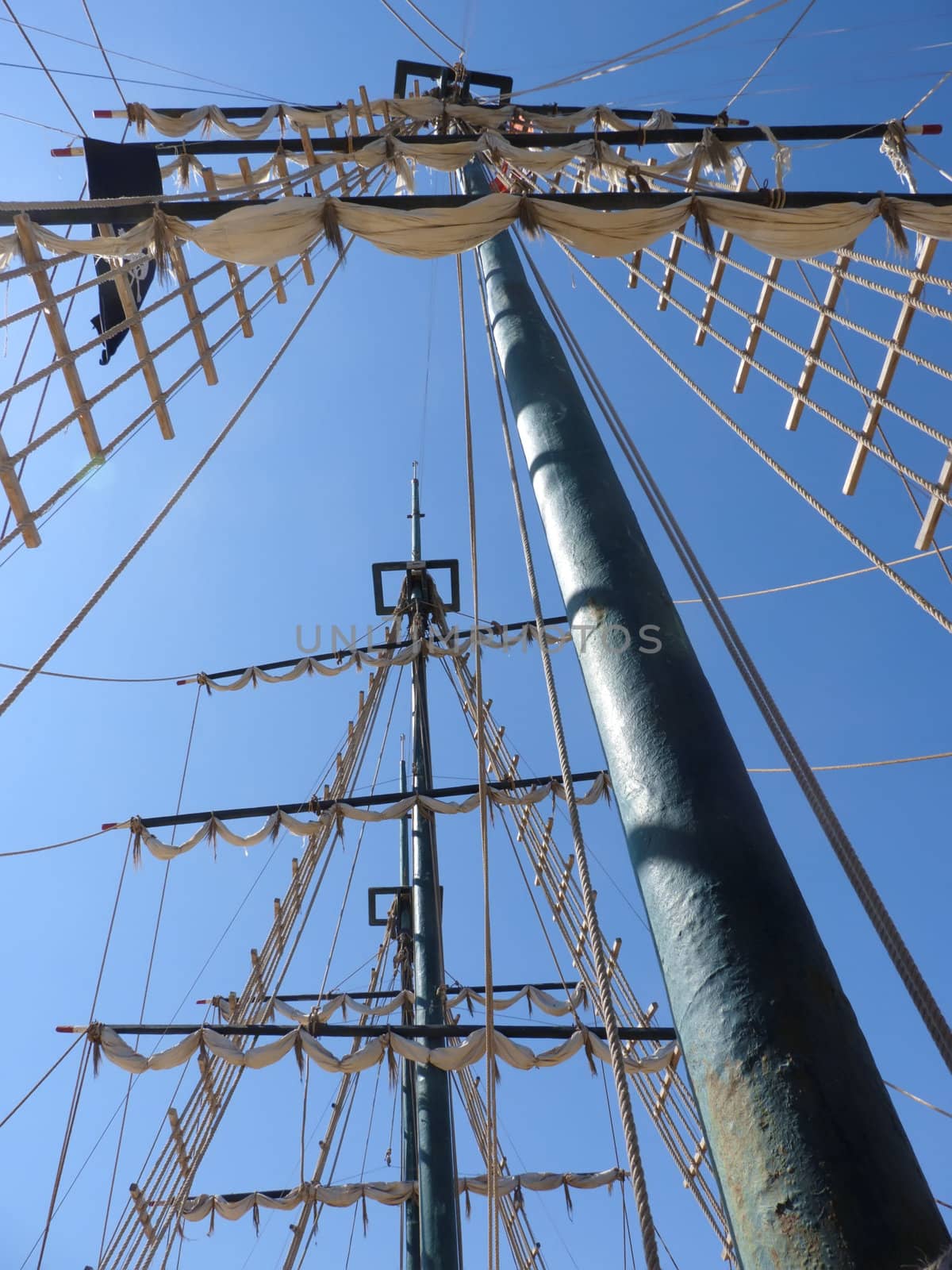 a boat masts and rigging