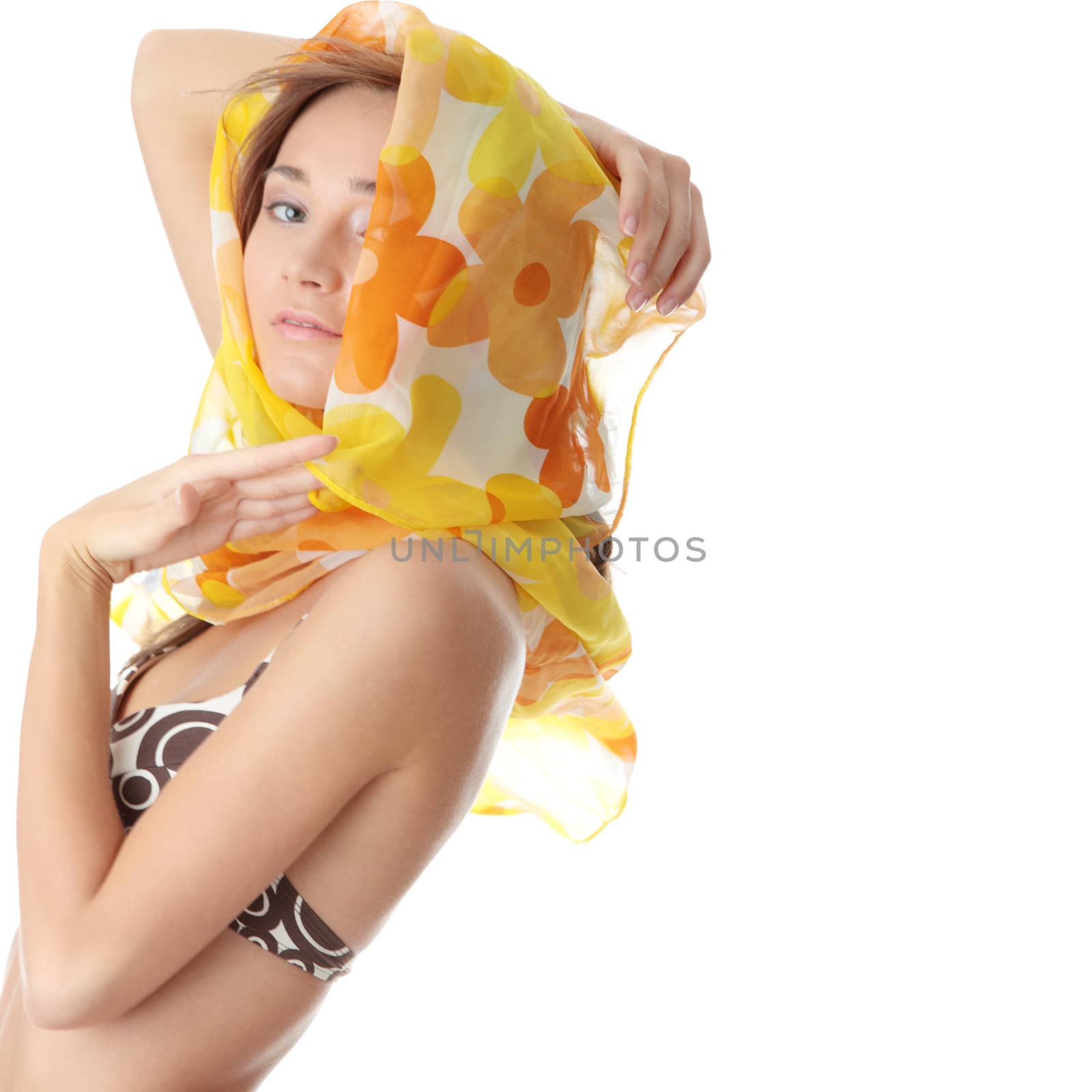 Woman posing in bikini - with wind by BDS