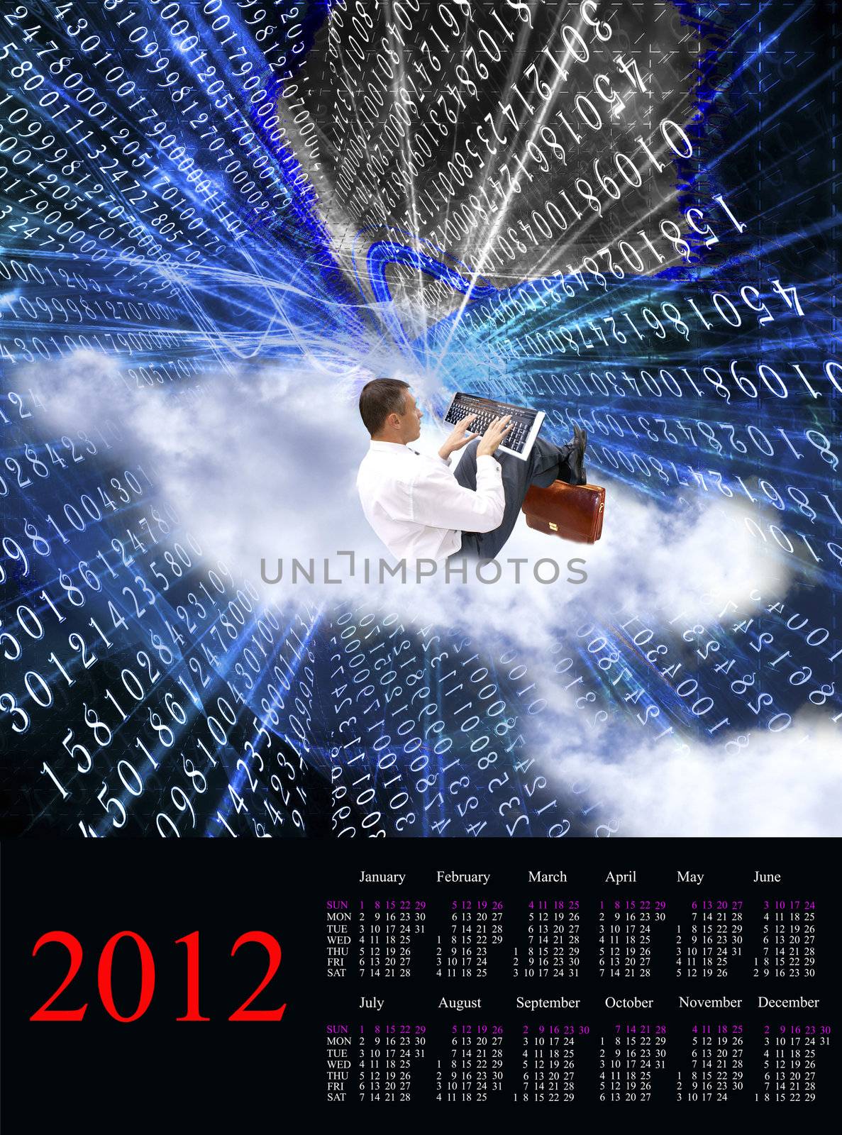 Innovative computer and internet  technologies. 2012 Calendar.Format A3