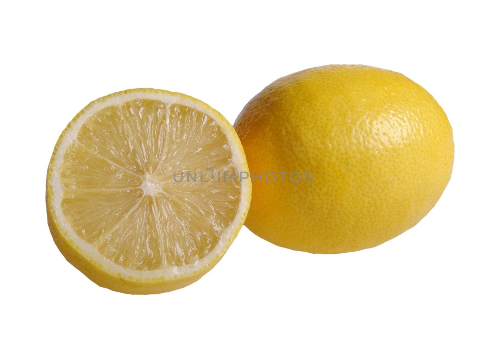lemons on a white