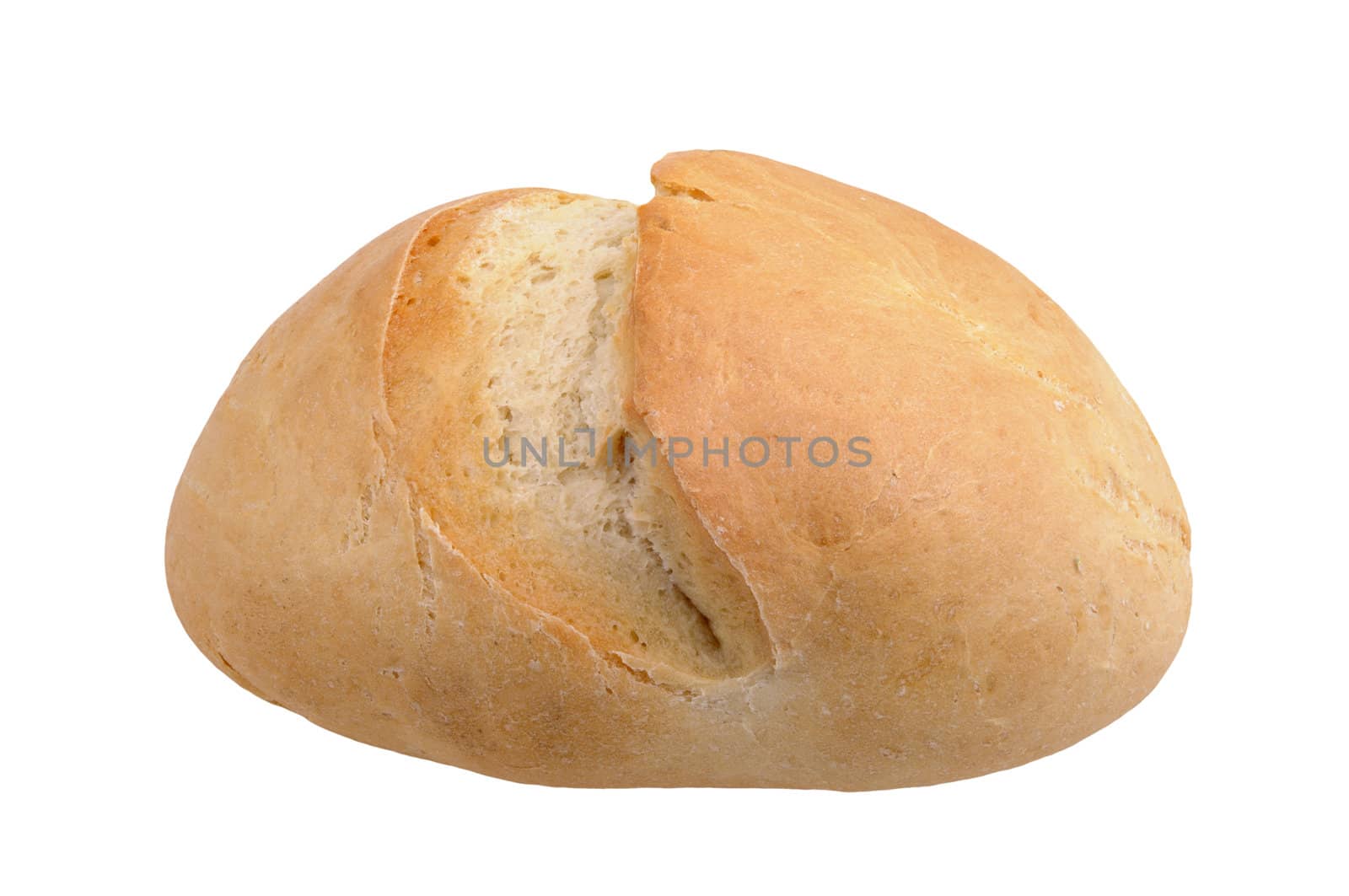 Bread on white background.