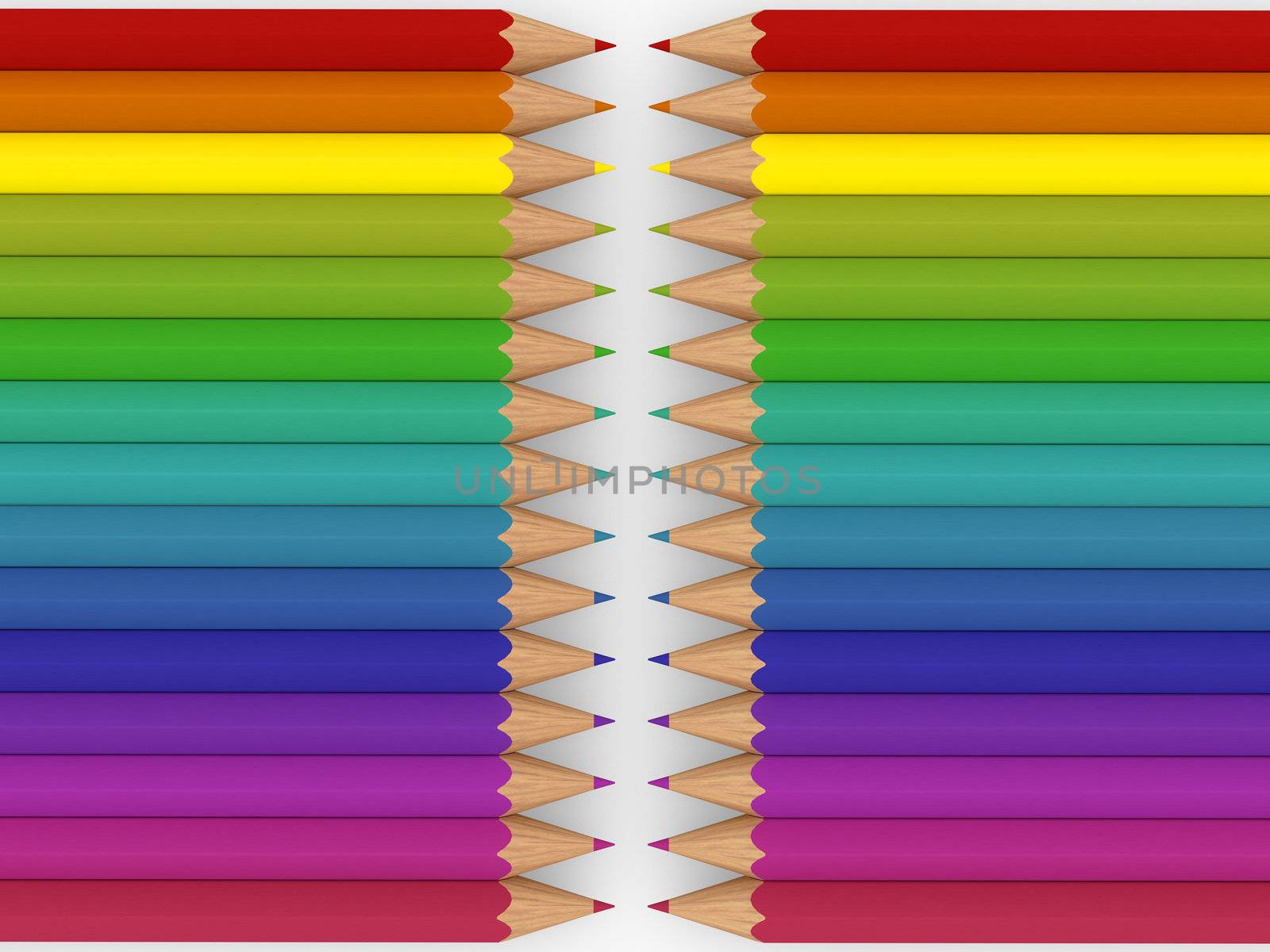 3d pencil red blue green yellow purple colorful