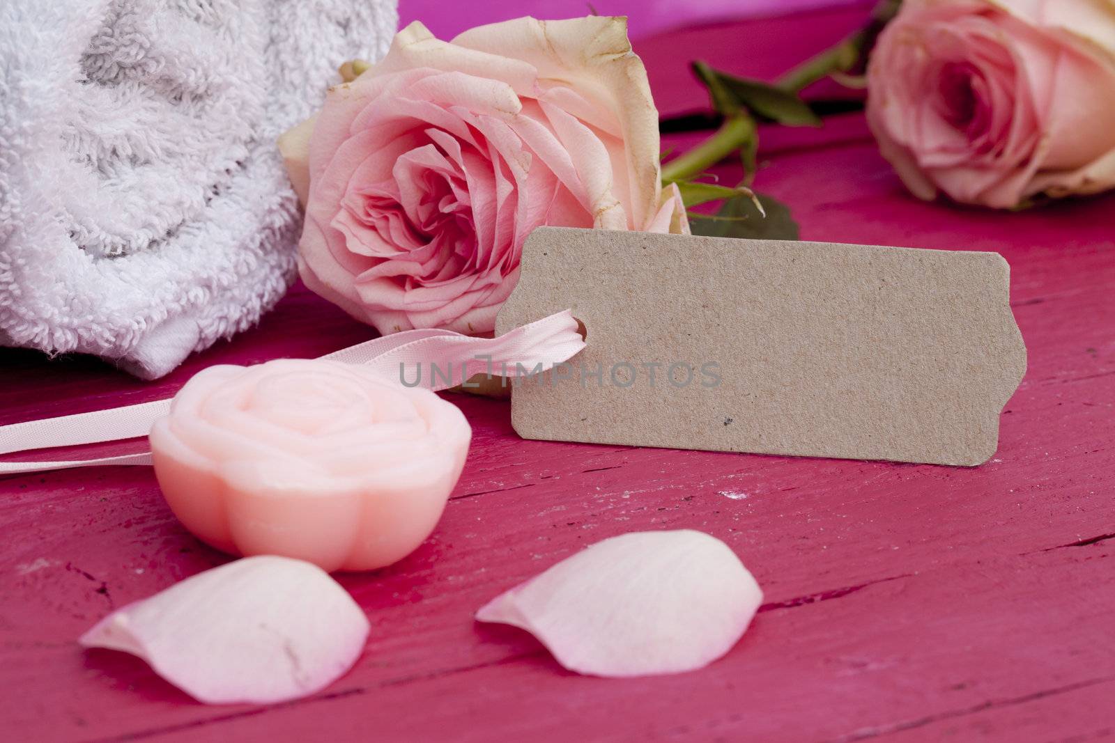 Tag for Wellness with roses