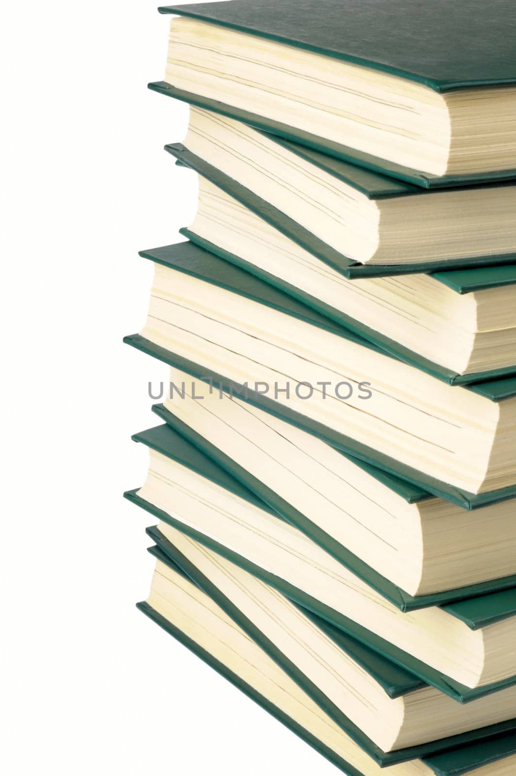 Books stack isolated on a white background