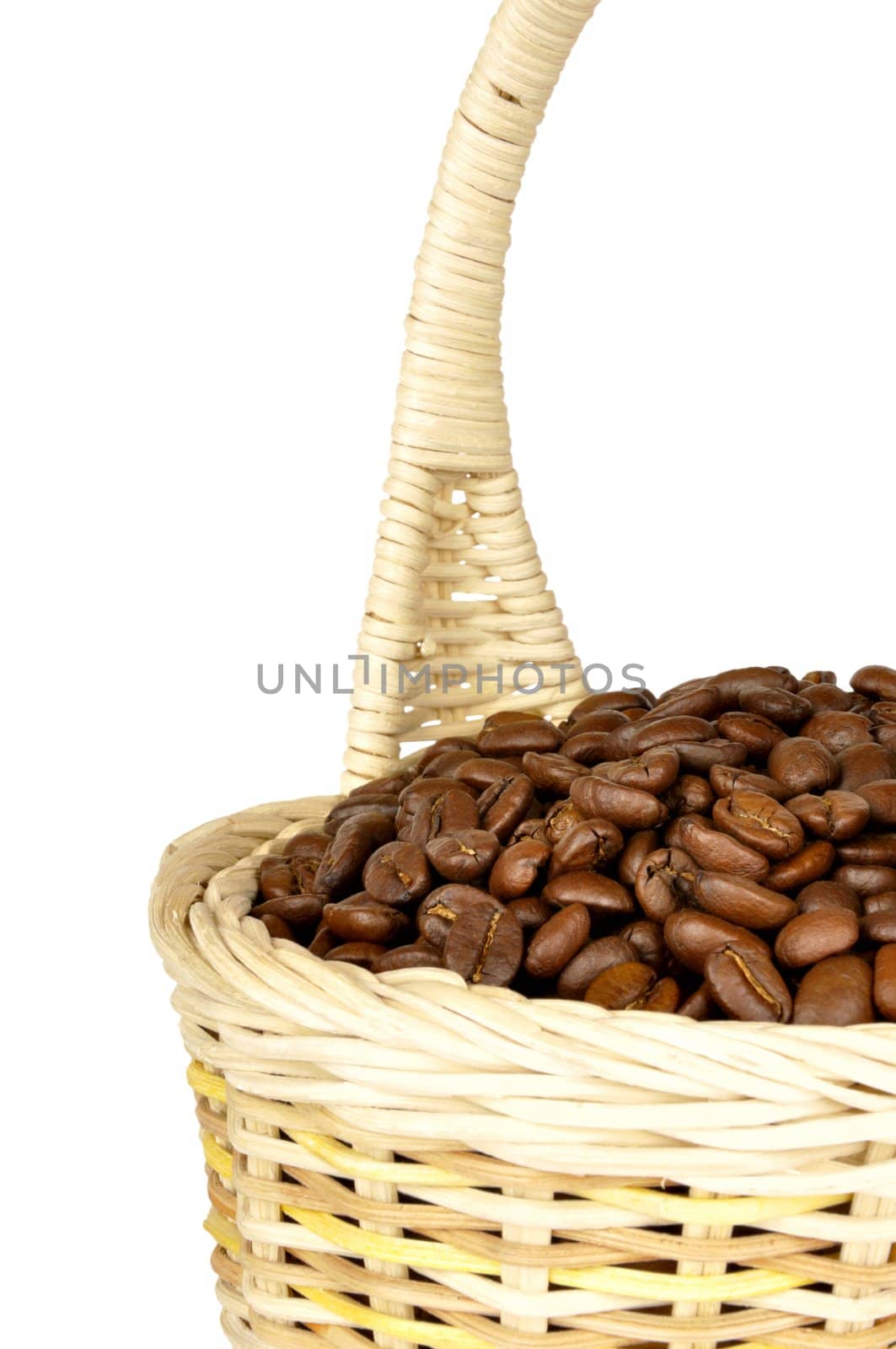 coffee beans in the basket