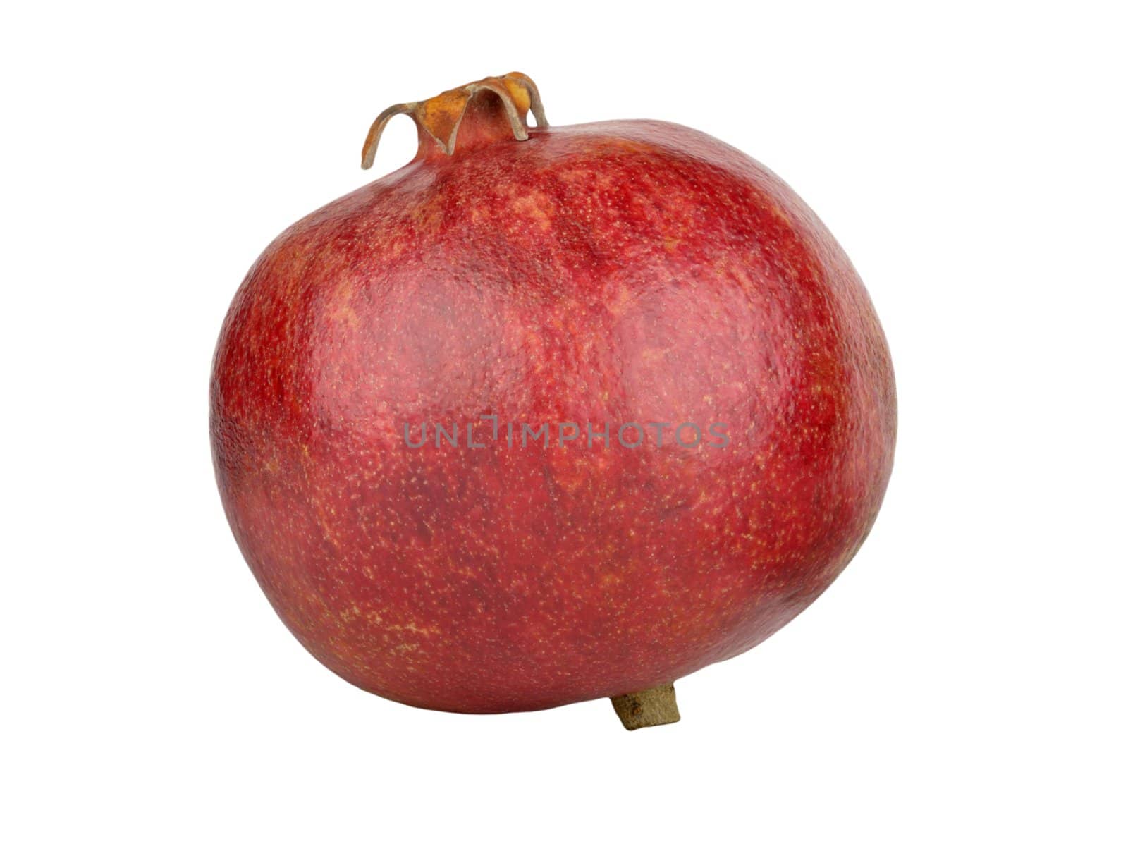 ripe pomegranate isolated on a white background