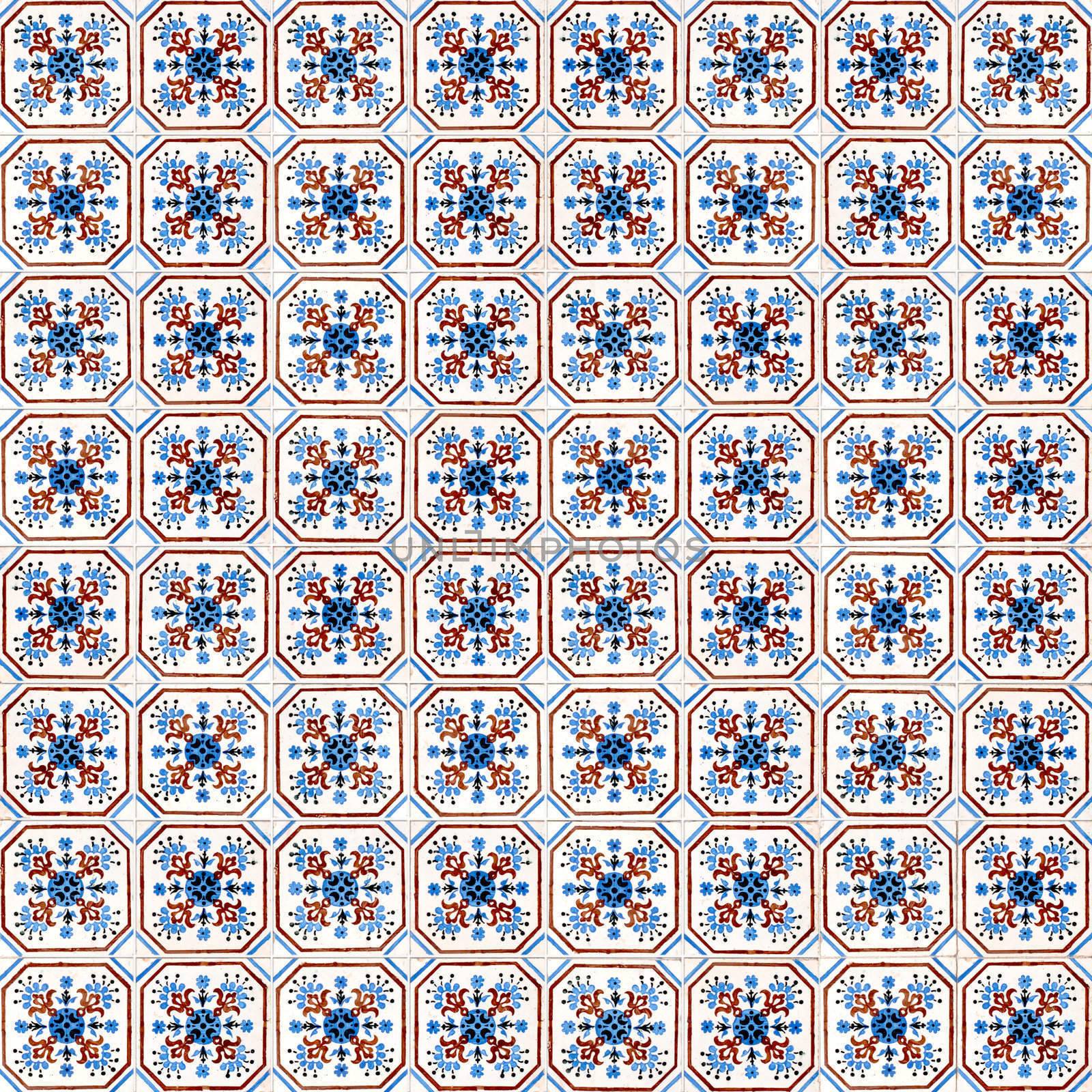 Seamless tile pattern of ancient ceramic tiles.
