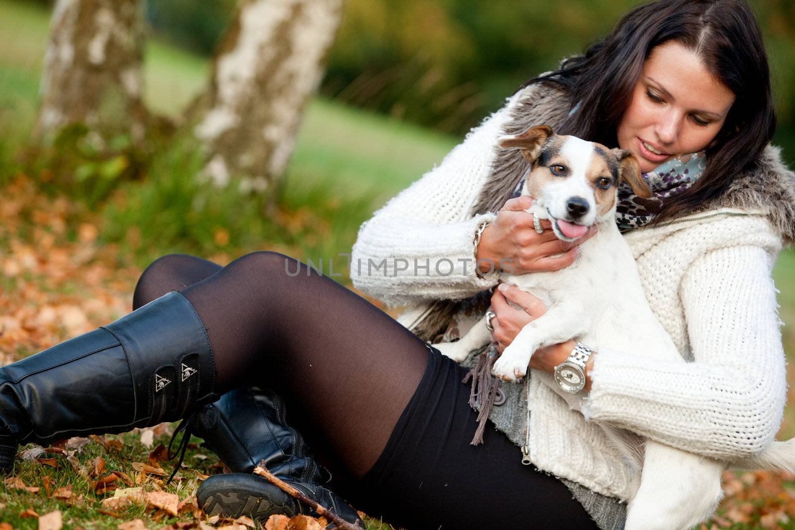 With my lovely dog by DNFStyle