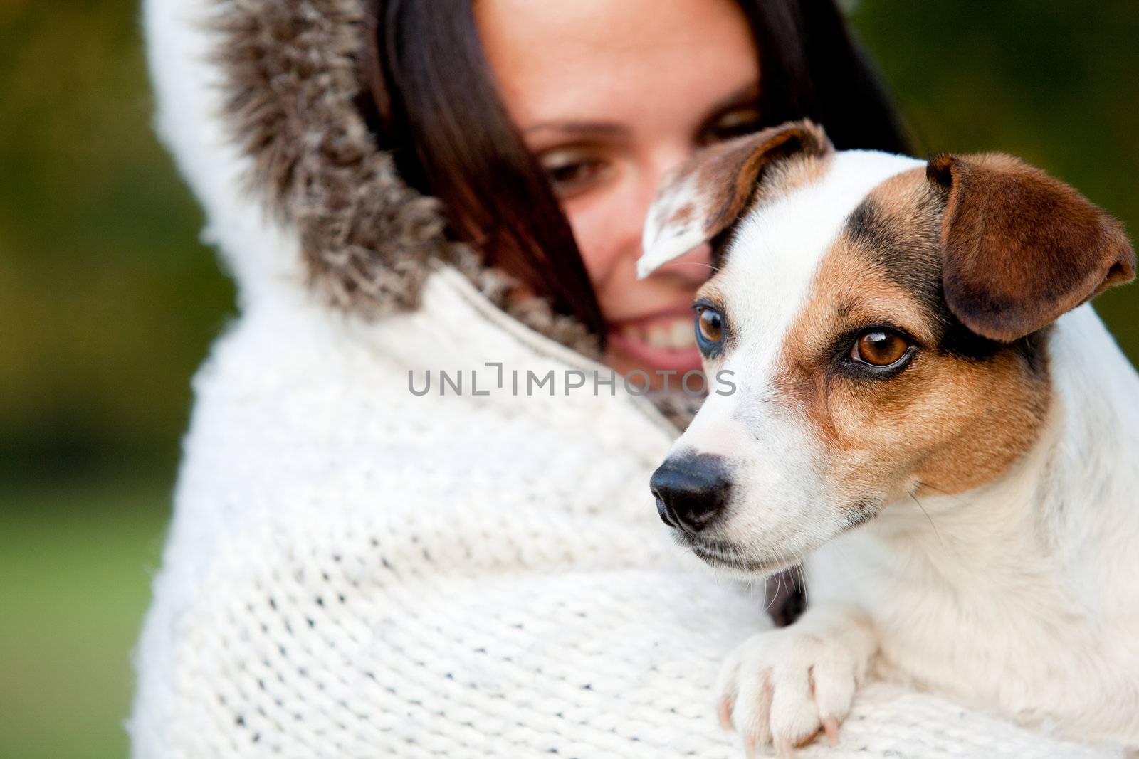 Woman and dog portrait by DNFStyle