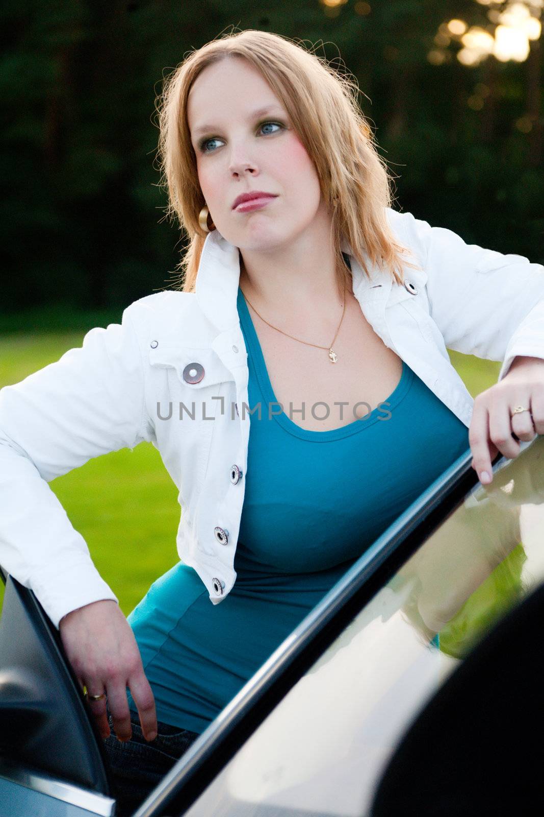 Being the model in front of a car
