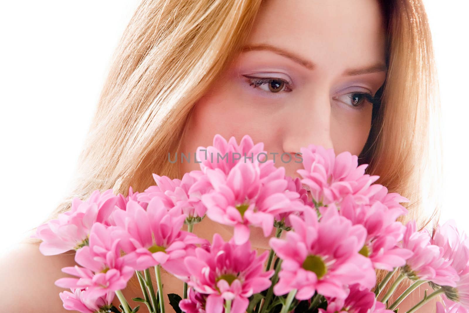 Young beauty woman in a relaxing mood