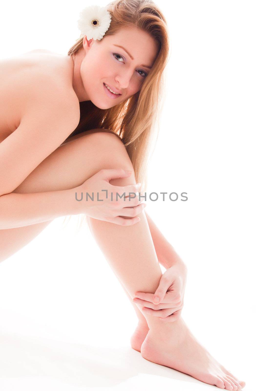 Young beauty woman in a relaxing mood
