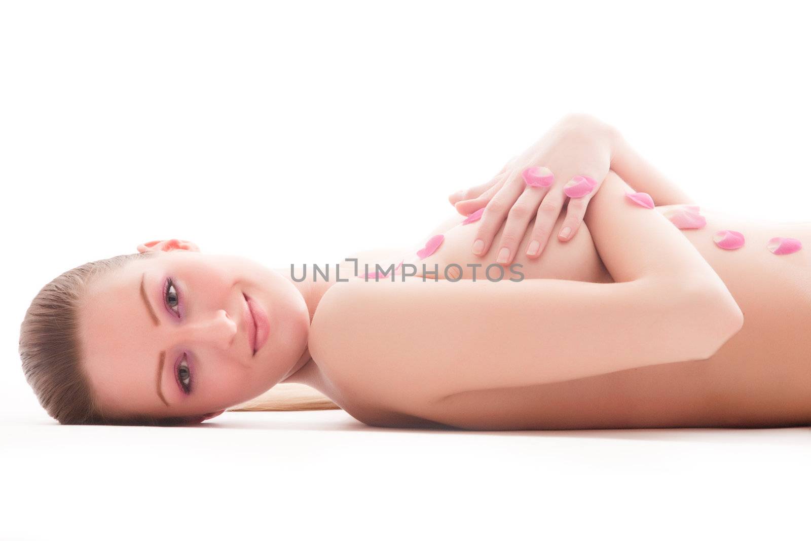 Young beauty woman in a relaxing mood