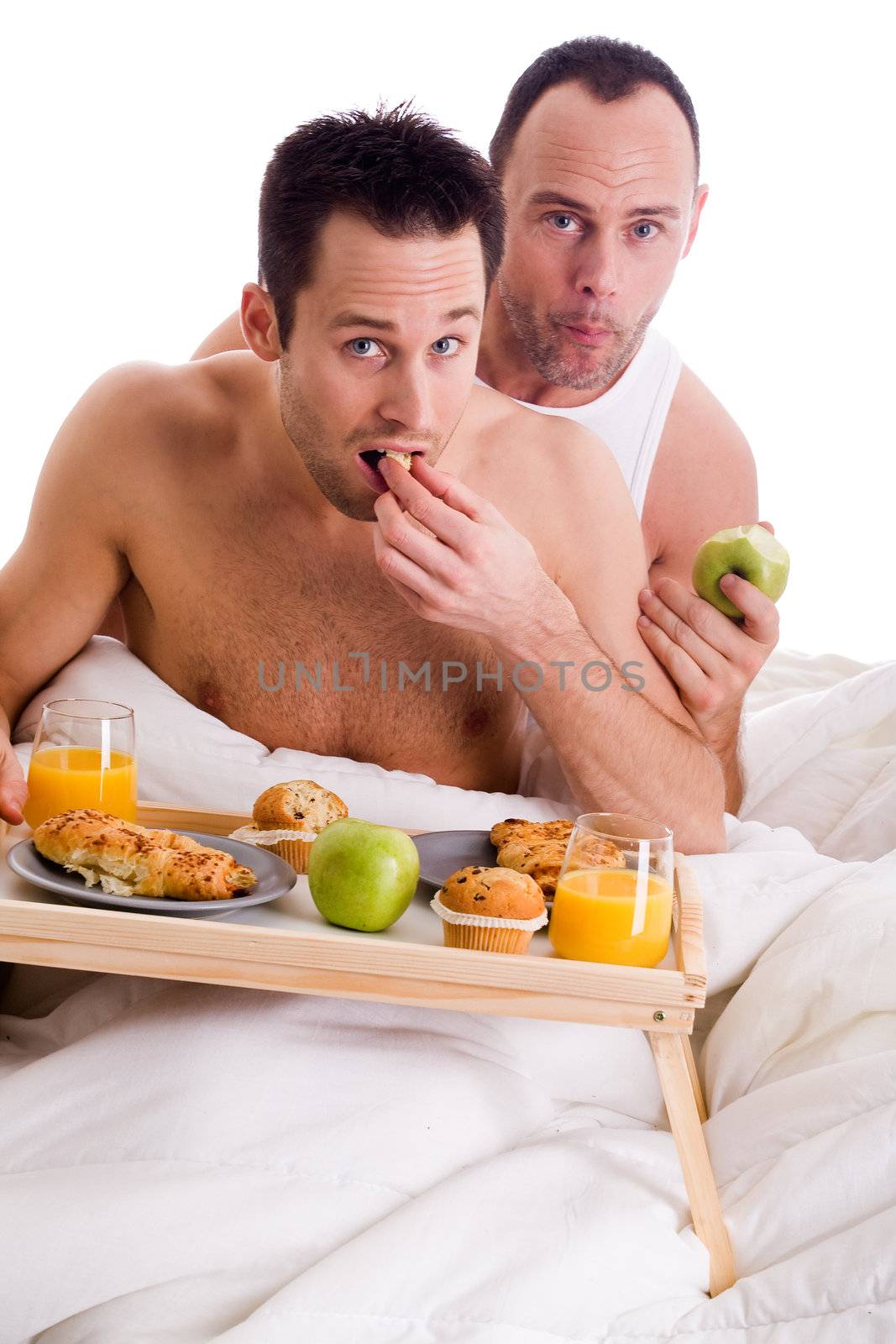 Home couple eating healthy by DNFStyle