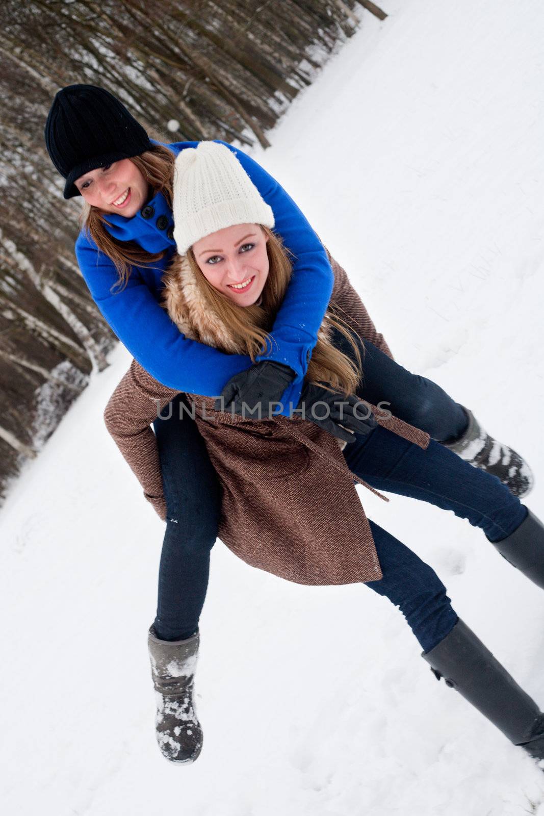 snowy piggy back ride by DNFStyle
