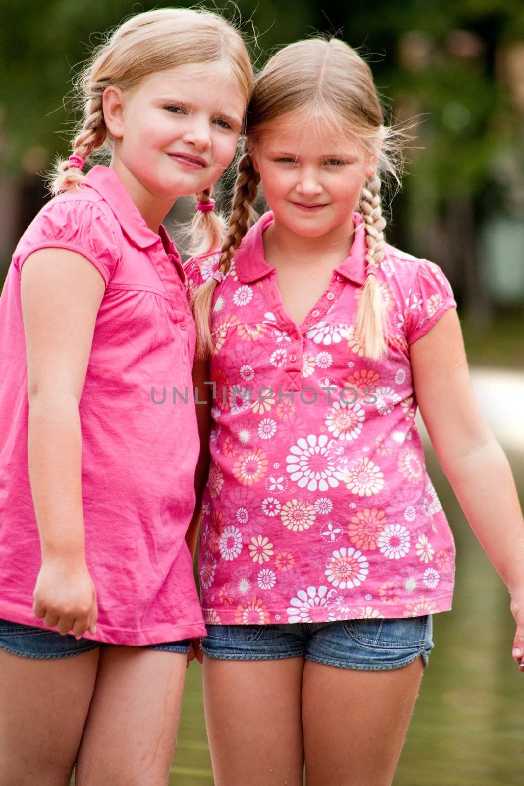 Happy children having fun in the park