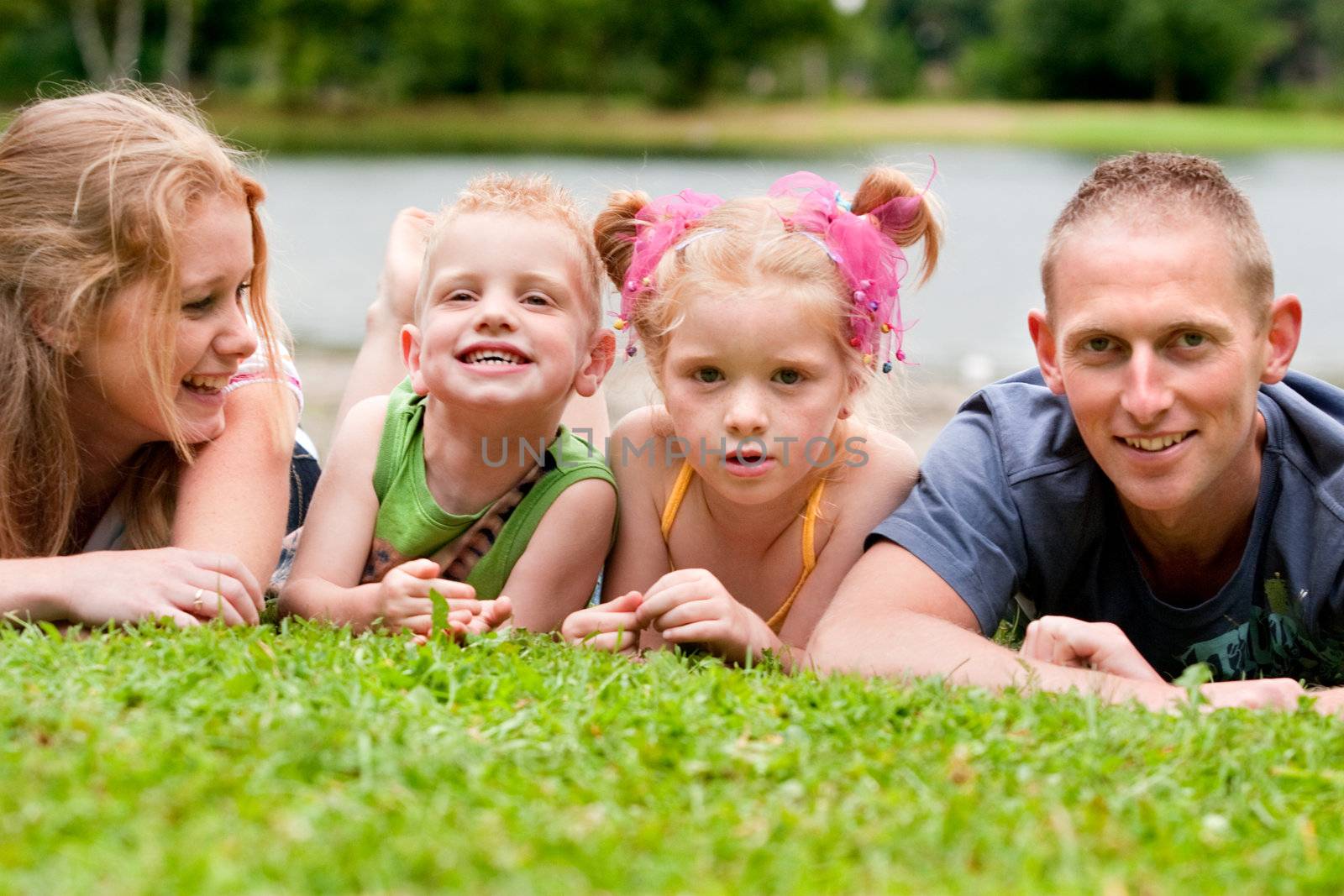 Family on the grass by DNFStyle