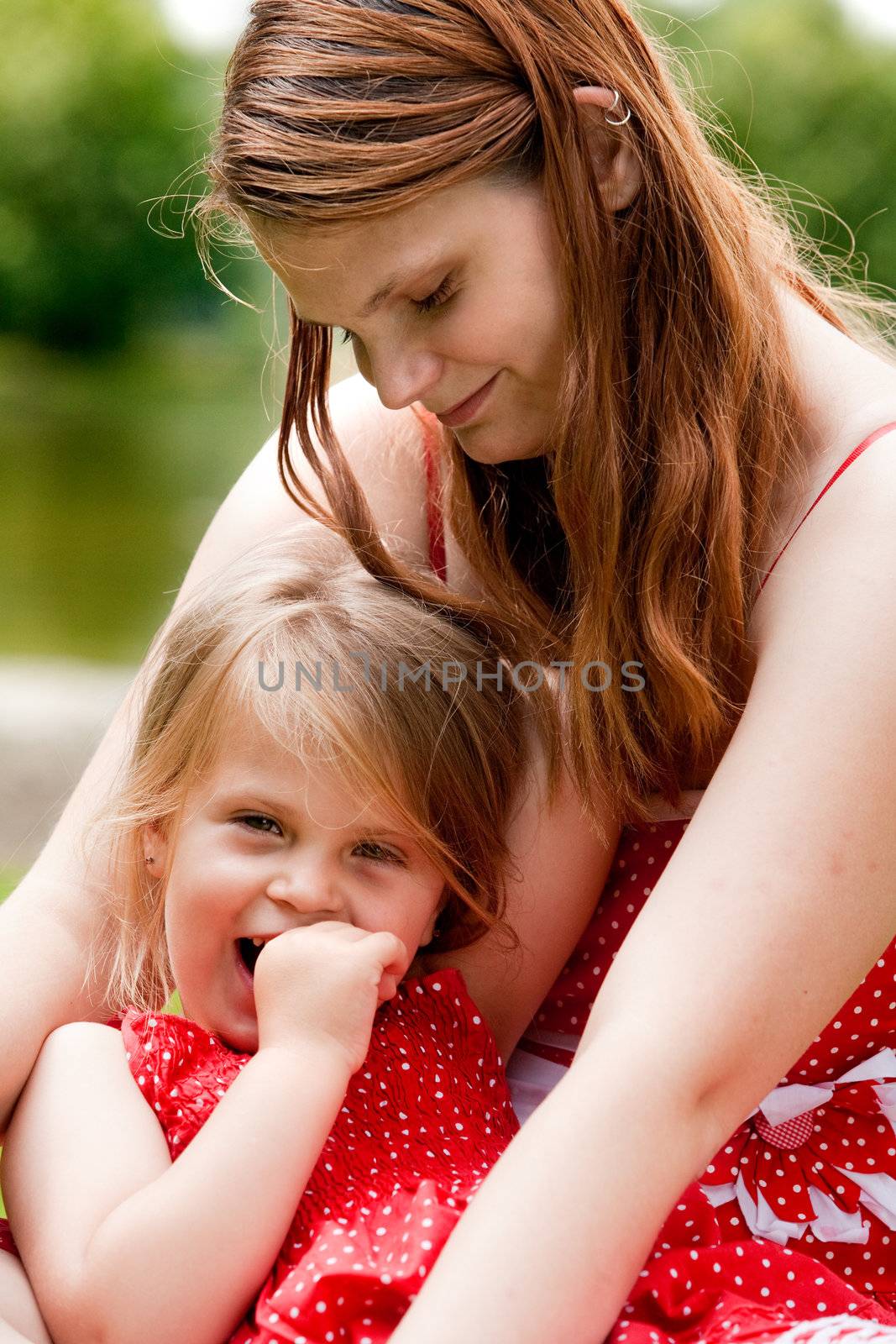 Happy family having a nice vacation in the park
