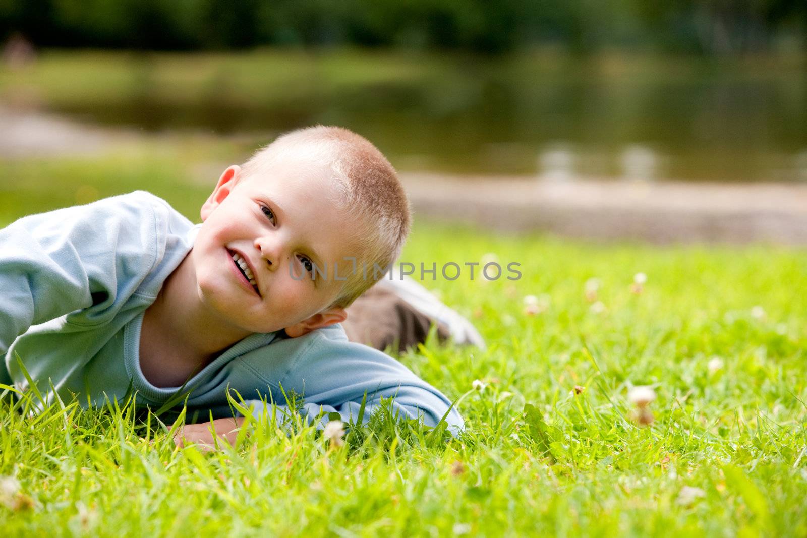 Happy family having a nice vacation in the park
